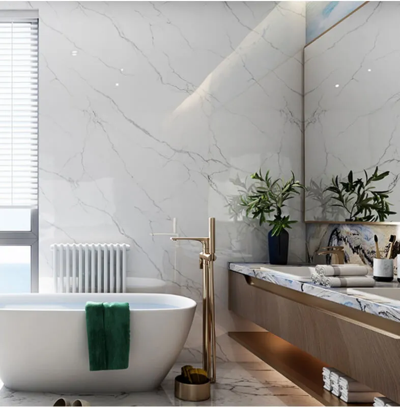 ألواح حائط رخامية من مادة البولي فينيل كلوريد للحمام